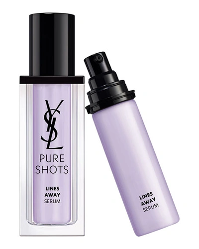 Shop Saint Laurent Pure Shots Lines Away Anti-aging Serum Refill, 1 Oz./ 30 ml In Purple