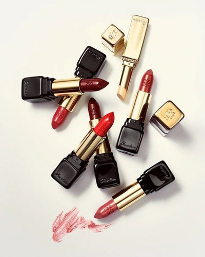 Shop Guerlain Kisskiss Satin Finish Lipstick In 325 Rouge Kiss