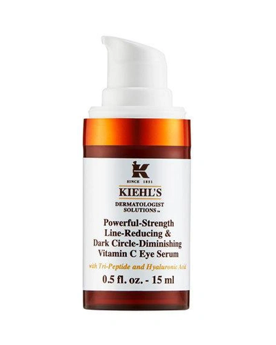 Shop Kiehl's Since 1851 0.5 Oz. Powerful Strength Line-reducing & Dark Circle-diminishing Vitamin C Eye Serum