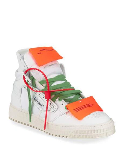 Shop Off-white Off Court High-top Leather Sneakers In White