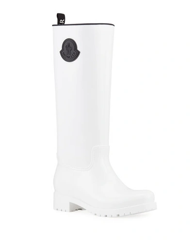 Shop Moncler Ginger Tall Rain Boots In White