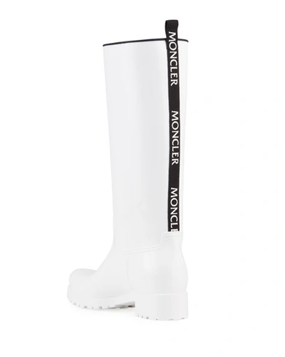 Shop Moncler Ginger Tall Rain Boots In White