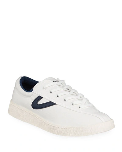 Shop Tretorn Nylite Plus Canvas Sneakers In Blue/white