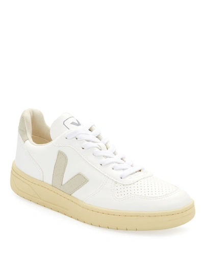 Shop Veja V 10 Logo Sneakers In White