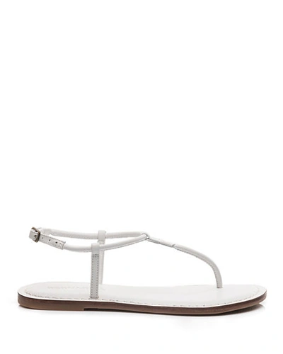 Shop Bernardo Lilly Flat Thong Sandals In White