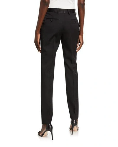 Shop Saint Laurent Slim-leg Trousers In Black