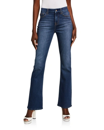 Shop Jen7 By 7 For All Mankind High-rise Slim-fit Boot Cut Jeans In Classic Medium Bl