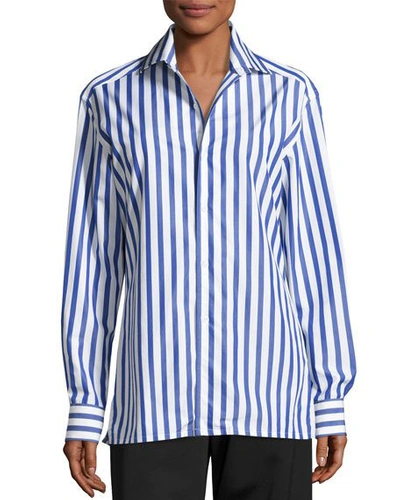 Polo Ralph Lauren Ralph Lauren Collection Capri Long Sleeve Shirt In White