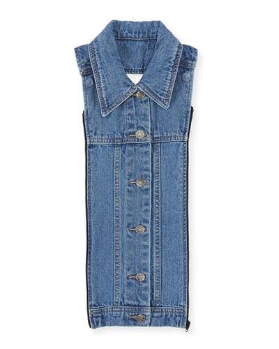 Veronica Beard Wool-cashmere Striped Jacket Dickey In Blue