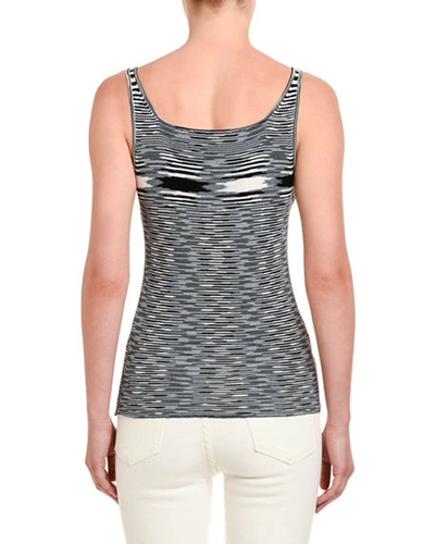 Shop Missoni Space-dye Scoop Neck Tank Top In Black