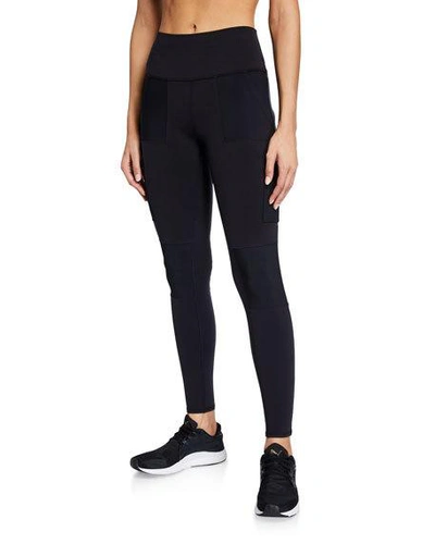 Shop Alo Yoga High-waist Cargo Leggings In Black