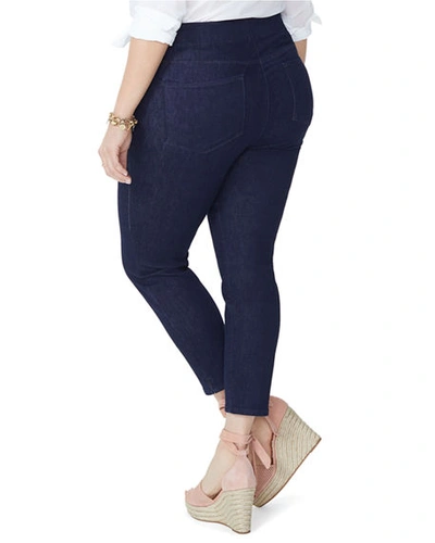 Shop Nydj Plus Plus Size Pull-on Skinny Ankle Jeans In Rinse