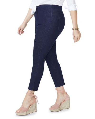 Shop Nydj Plus Plus Size Pull-on Skinny Ankle Jeans In Rinse