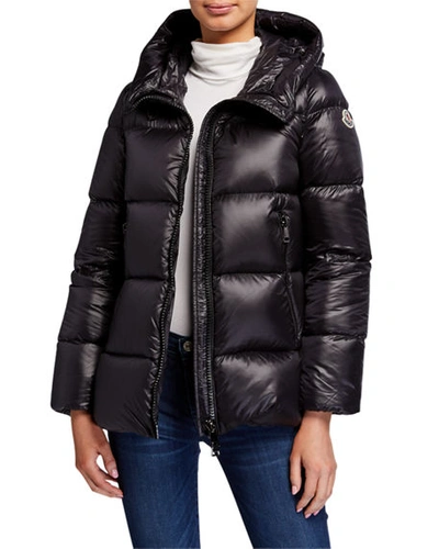 Shop Moncler Seritte Oversized Puffer Jacket In Black