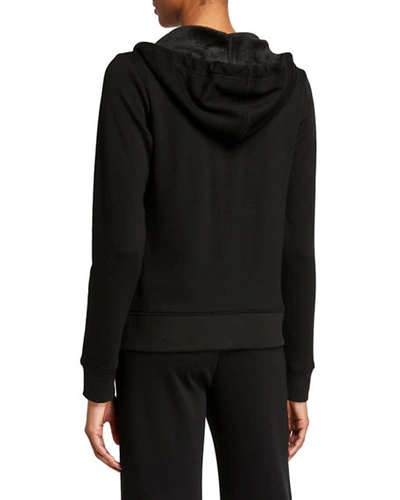 Shop Ugg Nancy Zip-front Hoodie In Black