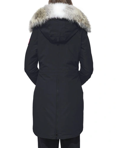 Shop Canada Goose Rossclair Parka Jacket Fusion Fit In Navy