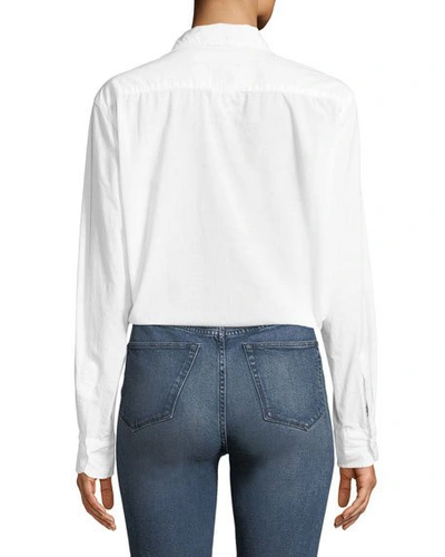 Frank & Eileen Eileen Long-sleeve Button-front Cotton Shirt In Classic White