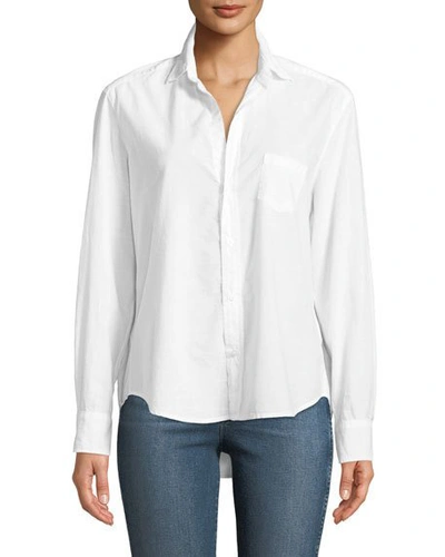 Frank & Eileen Eileen Long-sleeve Button-front Cotton Shirt In Classic White