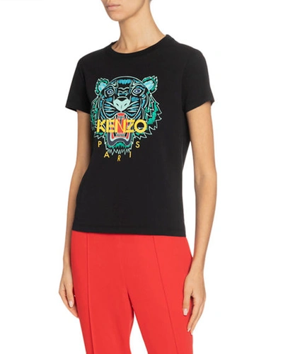 Shop Kenzo Classic Tiger Icon Short-sleeve T-shirt In Black