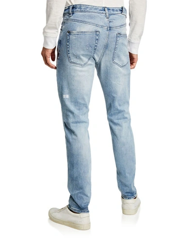 Shop Ksubi Men's Chitch Philly Distressed Jeans In Blue