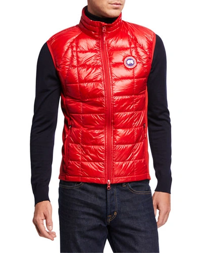 Shop Canada Goose Men's Hybridge Lite Puffer Vest In Red
