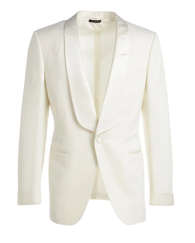 Tom Ford Slim-fit Satin-trimmed And Mohair-blend Jacket In | ModeSens