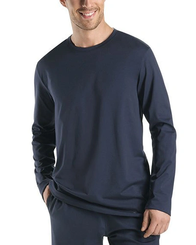 Shop Hanro Men's Night & Day Long-sleeve Shirt In Black