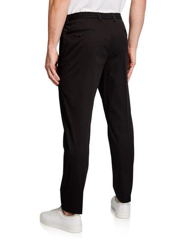 Shop Dolce & Gabbana Men's Stretch-cotton Pants In Black