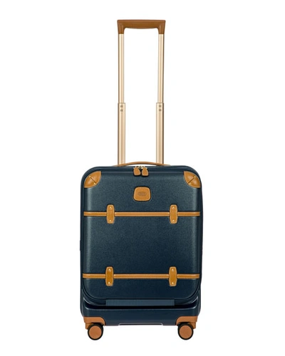 Bric's Bellagio 2.0 21 Carry On Spinner Trunk With Pocket In Blue