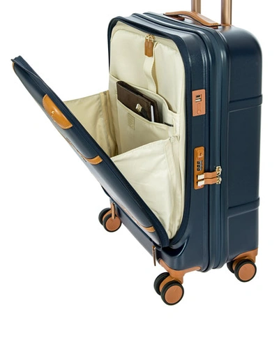Bric's Bellagio 2.0 21 Carry On Spinner Trunk With Pocket In Blue