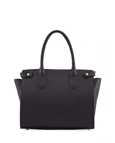 Gigi New York Reese Leather Tote Bag In Black