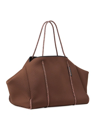 Shop State Of Escape Escape Xl Perforated Tote Bag In Brown