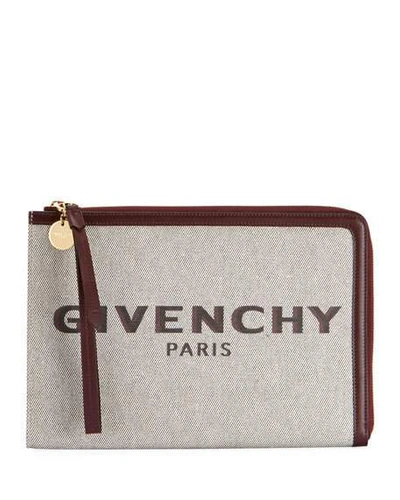 Shop Givenchy Bond Large Pouch Clutch Bag In Wine