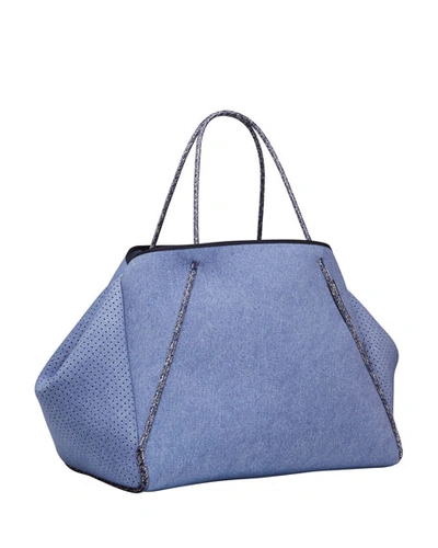 Shop State Of Escape Guise Perforated Tote Bag, Denim Fade In Fade Denim