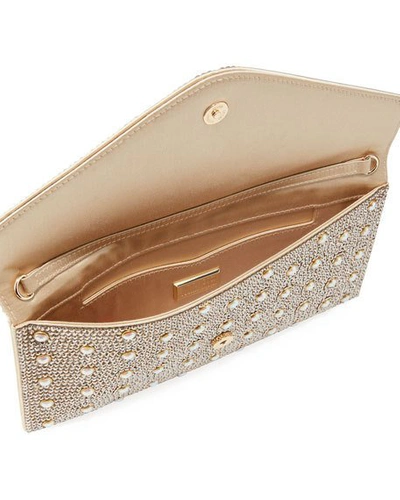 Shop Judith Leiber Envelope Pearly Beaded Clutch Bag In Gold