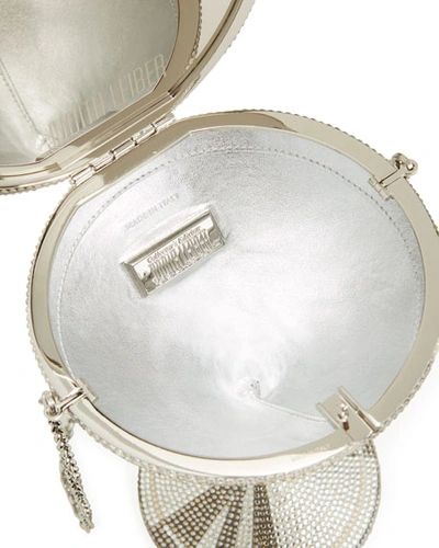 Shop Judith Leiber Beaded Martini Glass Cocktail Clutch In Silver