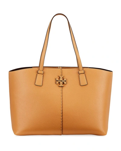 Shop Tory Burch Mcgraw Tote Bag In Brown
