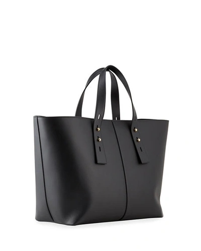 Shop Frame Les Second Large Leather Tote Bag In Noir