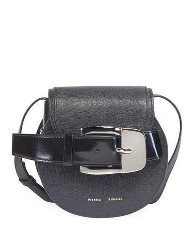 Shop Proenza Schouler Buckle Mini Crossbody Bag In Black