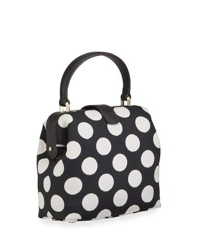 Shop Kate Spade Remedy Small Bikini Dot Top-handle Bag In Black Pattern