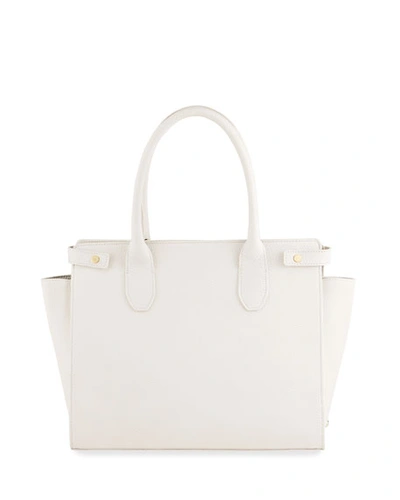 Shop Gigi New York Reese Leather Tote Bag In White