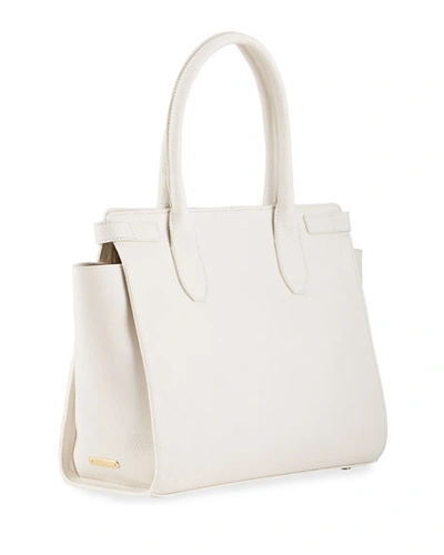 Shop Gigi New York Reese Leather Tote Bag In White