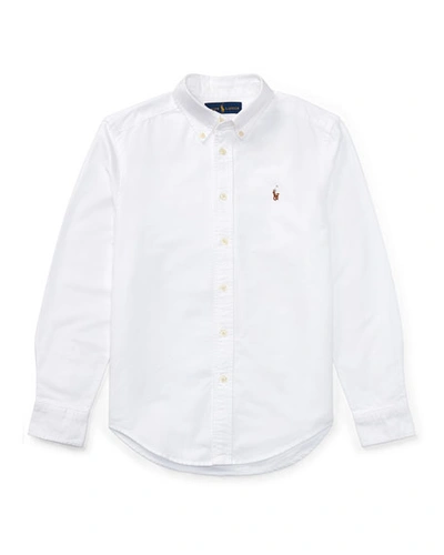 Shop Ralph Lauren Cotton Oxford Sport Shirt In White