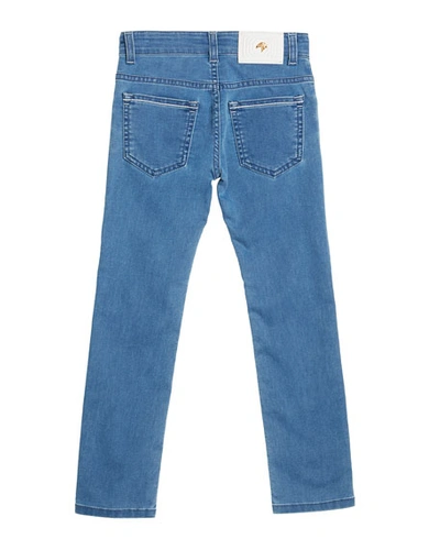 Shop Stefano Ricci Boy's Straight Leg Denim Jeans In Blue