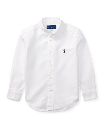 Shop Ralph Lauren Oxford Sport Shirt In White