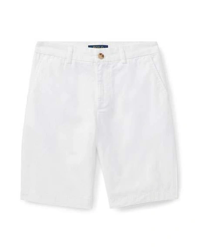 Shop Ralph Lauren Flat Front Chino Shorts In White