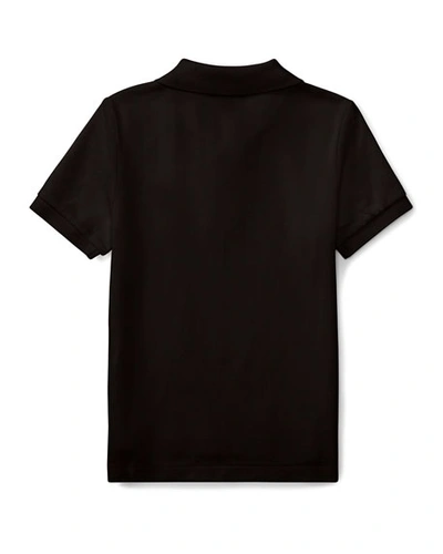 Polo Ralph Lauren Short-sleeve Logo Embroidery Polo Shirt In Black