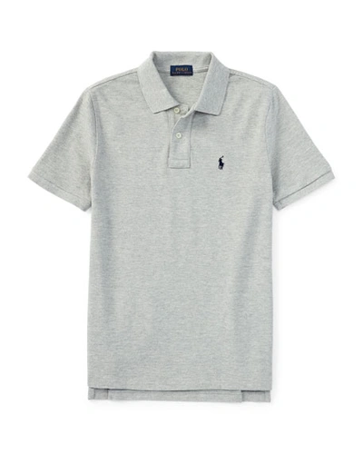 Polo Ralph Lauren Short-sleeve Logo Embroidery Polo Shirt In Gray