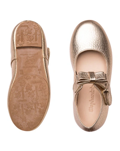 Elephantito Toddler, Child Girls Charlotte Mary Jane In Gold