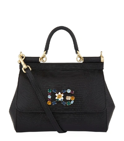 Shop Dolce & Gabbana Mini Embellished Sicily Bag
